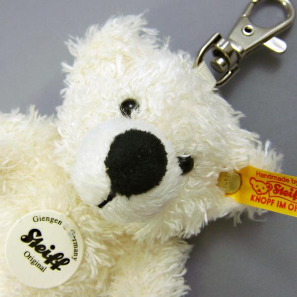 シュタイフ Steiff キーリング テディベア ロッテ ホワイト 12cm LOTTE Teddy bear Keyring 111785 キーホルダー くま 熨斗不可｜gport｜03