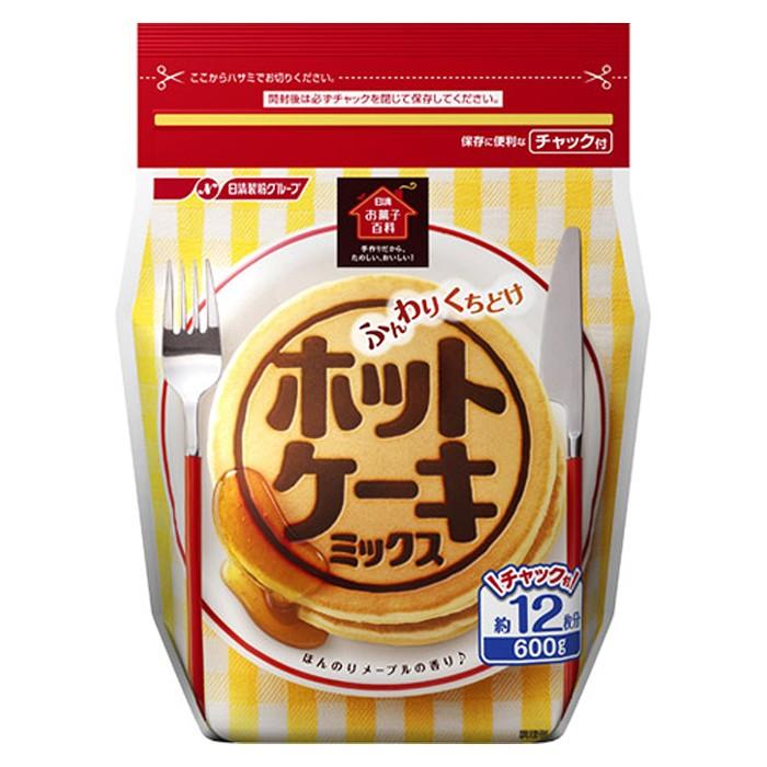 日清製粉 ホットケーキミックス お菓子百科 ふんわりくちどけ 600g チャック付 ミックス粉 製菓 おやつ 手作り｜gpp-store