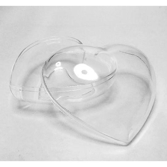 幸せのハート形ケース ラウンドハート クリア ハート型 ギフトケース サイズ 105×95×58H 小物