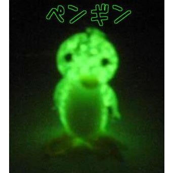 蓄光ガラス ストラップ ペンギン 蓄光 夜光 光る ぺんぎん 携帯ストラップ Delofklank Nl