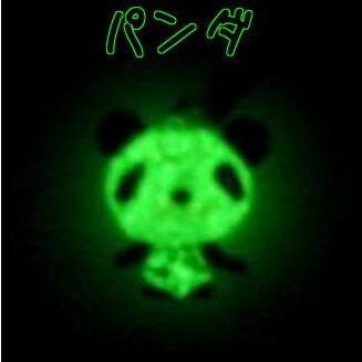 蓄光ガラス ストラップ パンダ 蓄光 夜光 光る ぱんだ 携帯ストラップ Autoday By