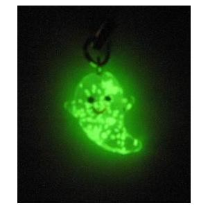 蓄光ガラス ストラップ オバケ 蓄光 夜光 光る おばけ お化け 携帯