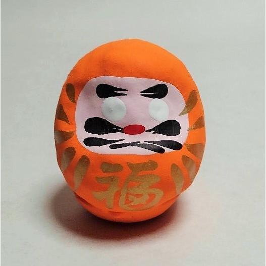 オレンジの福だるま；良縁運・人間関係・子宝・夫婦円満など カラー