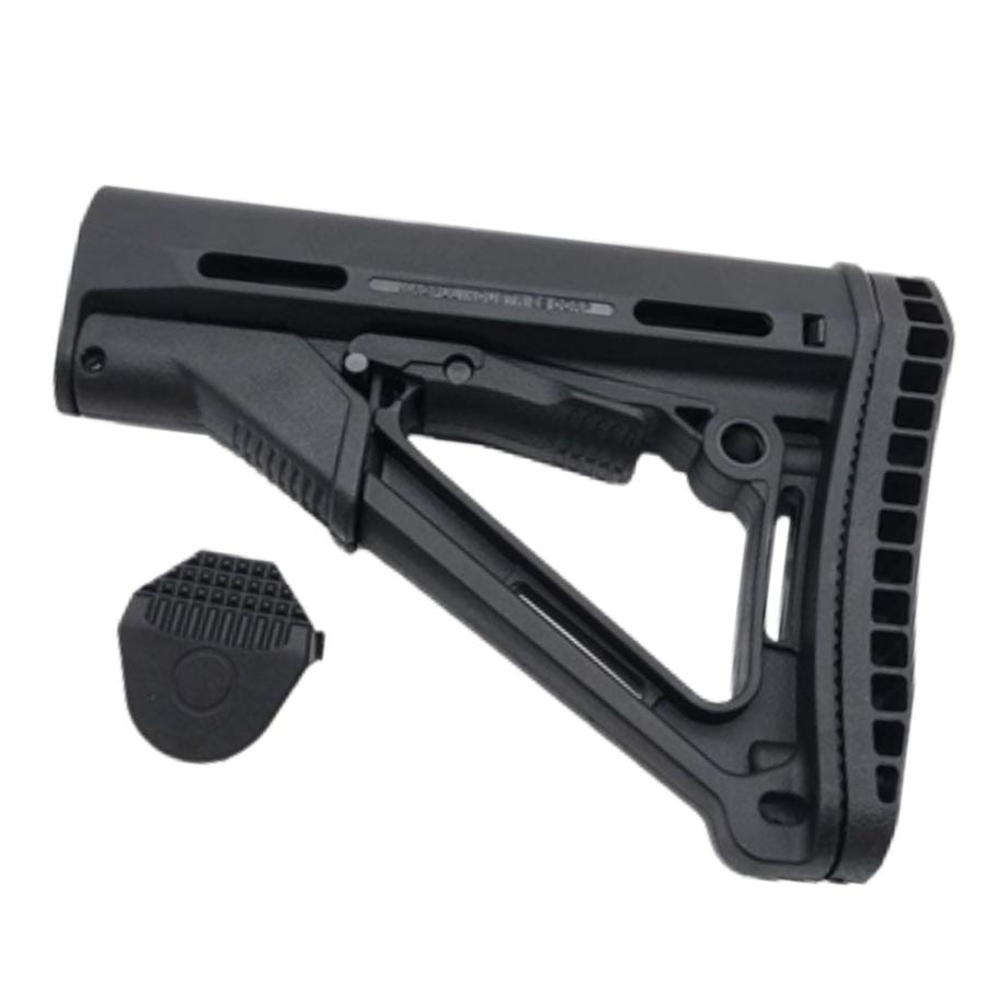 GPリテール MAGPUL リアル刻印 CTRカービンストック レプリカ M4 M16等に対応 取り外し可能なラバー製バットパッドにも刻印 (0.7インチ, ブラック) | 