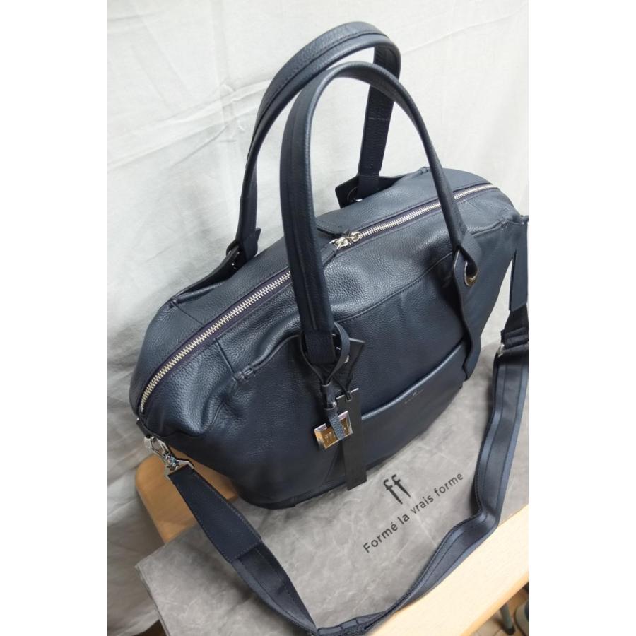 牛革ボストンバッグ 2WAYショルダーバッグ Form la vrais forme 日本製