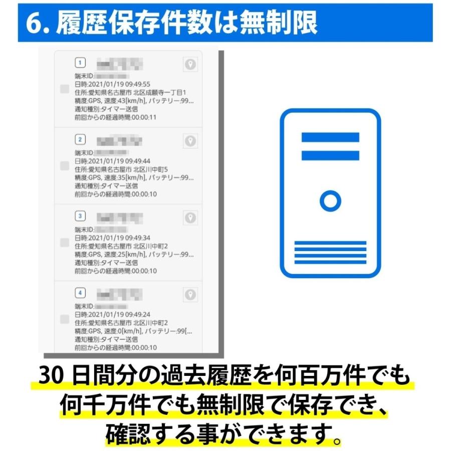 ＼今なら30日が90日無制限！特別キャンペーン中／トラッキモeバッテリーBOX付 GPS 発信機 超 小型 追跡 浮気 車 GPSトラッカー ケース 磁石 車両取付 契約不要｜gpstoran｜15