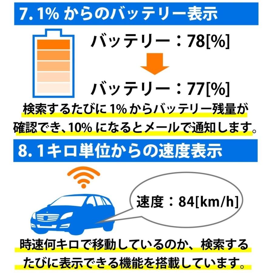 ＼今なら30日が90日無制限！特別キャンペーン中／トラッキモe 10秒検索 高精度 GPS 発信機 超 小型 追跡 浮気 車 GPSトラッカー ケース 磁石 車両取付 契約不要｜gpstoran｜16