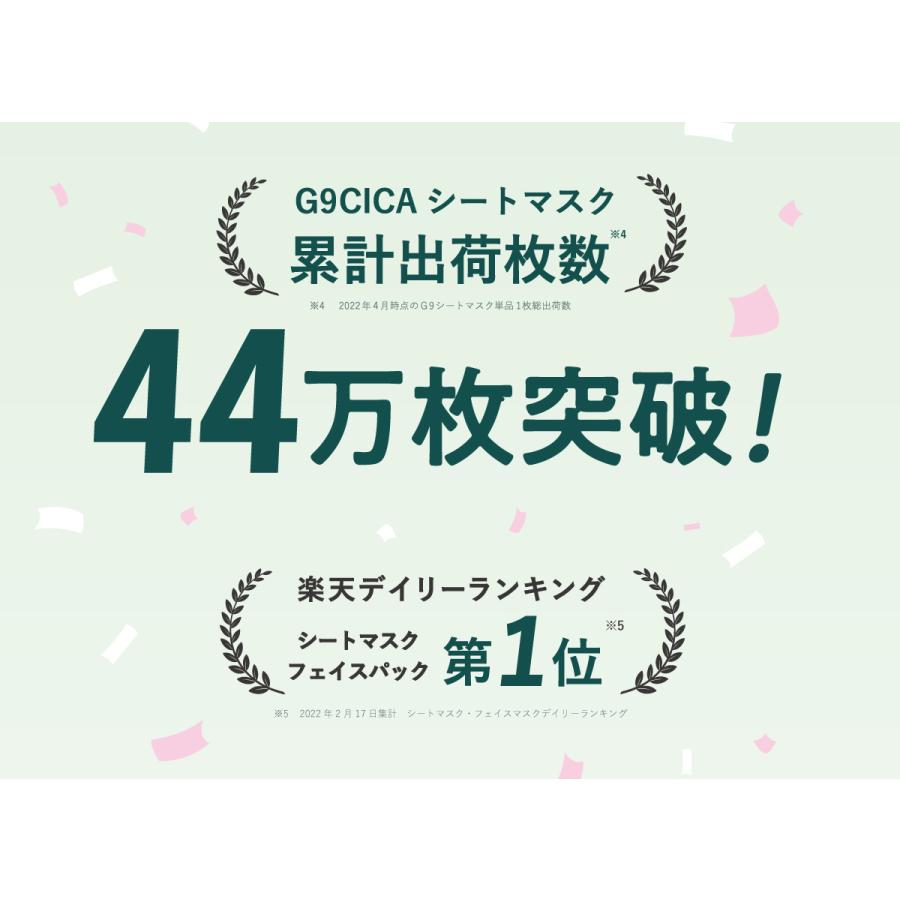 G9SKIN 【公式】G9 CICA MOIST MASK 6枚入り シートマスク フェイス