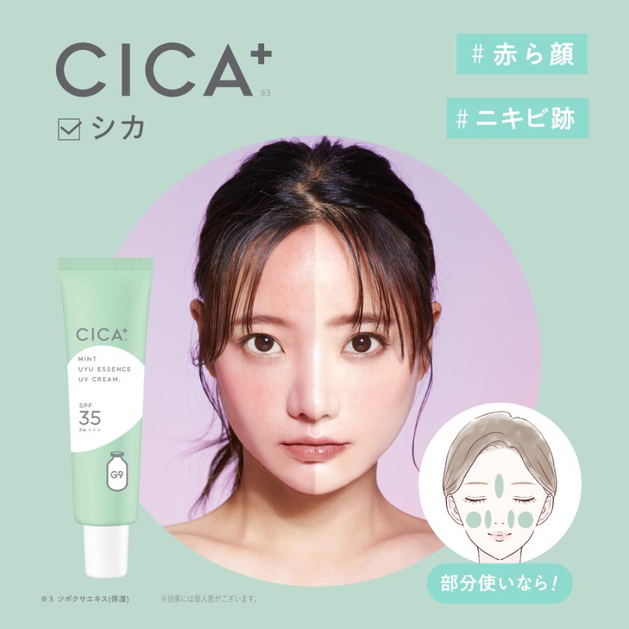 G9SKIN 【公式｜2個セット】G9 CICA UYU ESSENCE UV CREAM 25g ミント