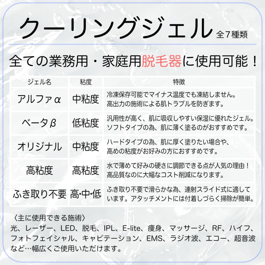 クーリングジェル・オリジナル(中粘度)2kg/袋 （10袋迄購入可,5袋から送料無料)脱毛用ジェル 光脱毛用ジェル IPL LED｜gr-store-global-rich｜03