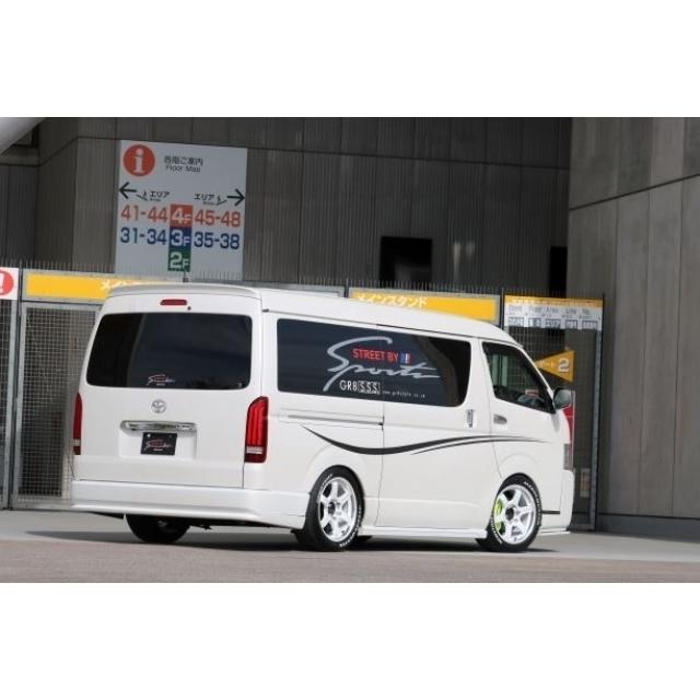 GR8 リアバンパー ホワイトパール/ブラック(202)塗分け ハイエース