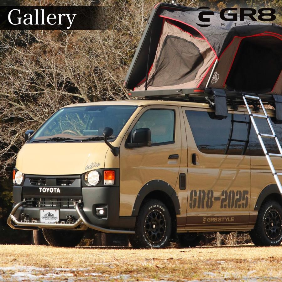 GR8 】ガラスフューエルリッドカバー ハイエース カスタムパーツ 200系