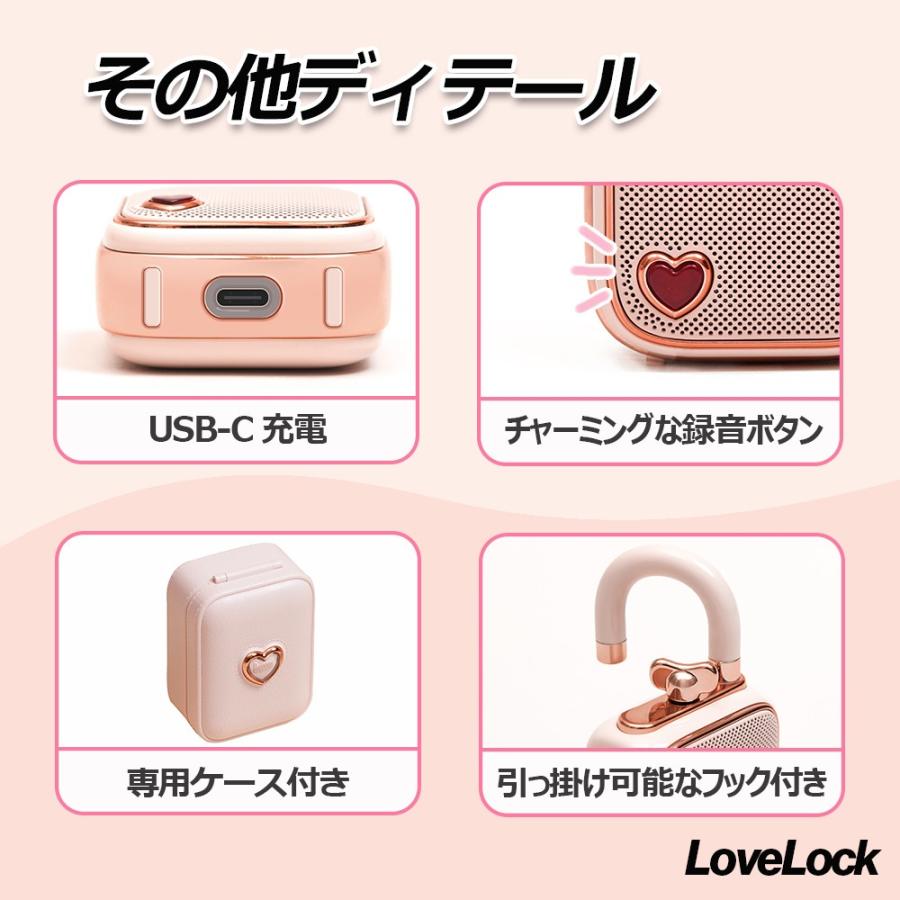 DivoomラブロックLove-Lock Bluetooth スピーカー ポータブル 録音