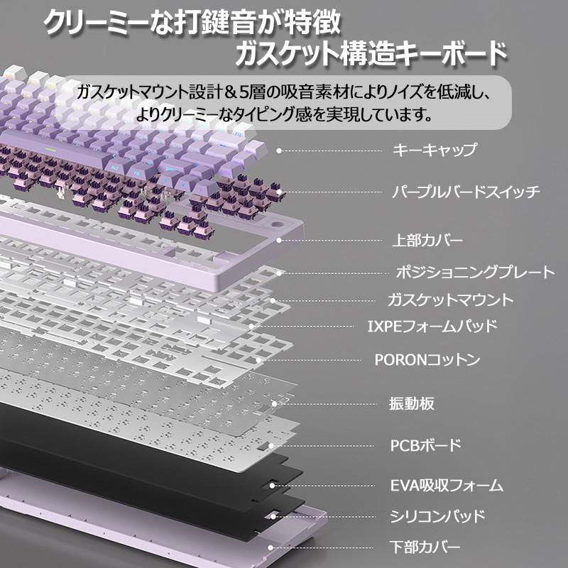 MageGee LIGHT75 ワイヤレスメカニカルキーボード ワイヤレス