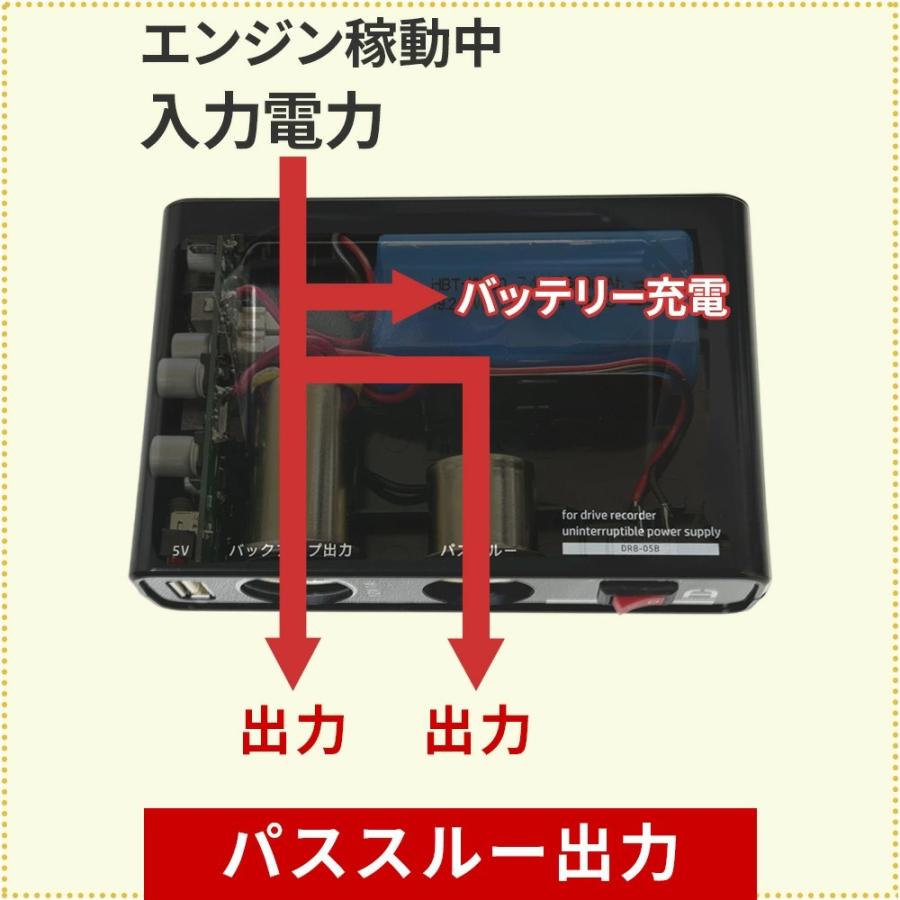 駐車中の当て逃げ、ドアパンチ対策シガーソケットタイプ DRB-05B 常時