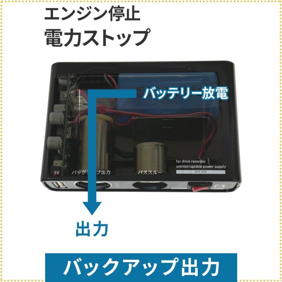 駐車中の当て逃げ、ドアパンチ対策シガーソケットタイプ DRB-05B 常時