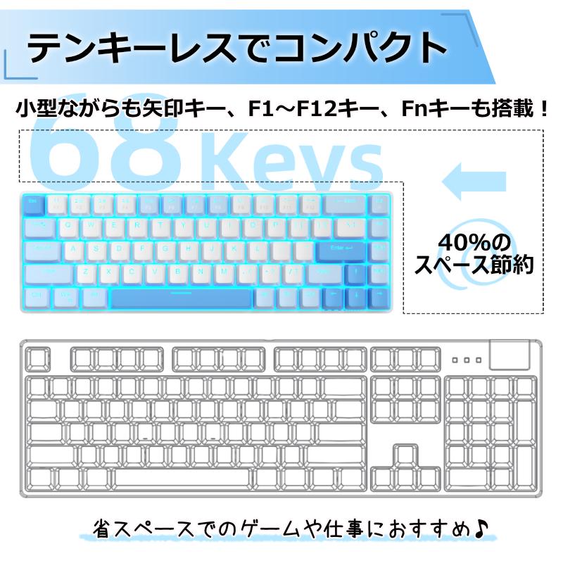 MageGee マギジー ポータブル 60% メカニカル ゲーミング キーボード 8