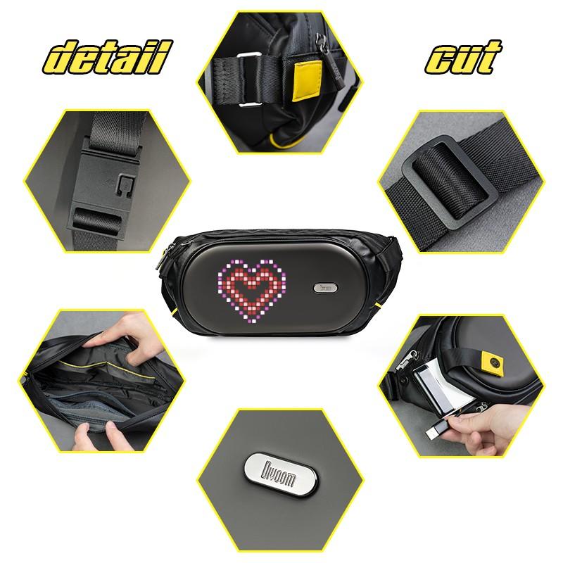 Divoom Pixoo Sling Bag-C ピクセルアートスリングバッグバッグ