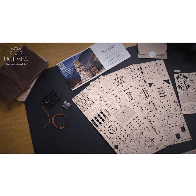 Ugears スプリットロックライトハウス ユーギアーズ 木製 ブロック DIY