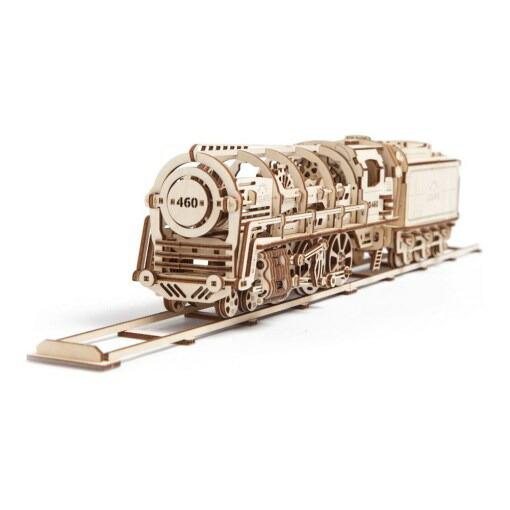 Ugears 460蒸気機関車 70012 Locomotive with tender 知育 ウッド 