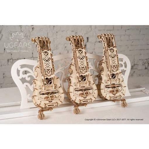 3dパズル UGEARS 木製 ハーディーガーディー  DIY パズル おもちゃ 知育 工作キット ユーギアーズ パズル 子供 父の日 プレゼント ギフト 60代 70代 80代の画像