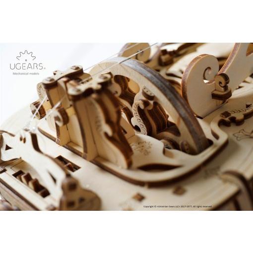 3dパズル UGEARS 木製 ハーディーガーディー  DIY パズル おもちゃ 知育 工作キット ユーギアーズ パズル 子供 父の日 プレゼント ギフト 60代 70代 80代の画像