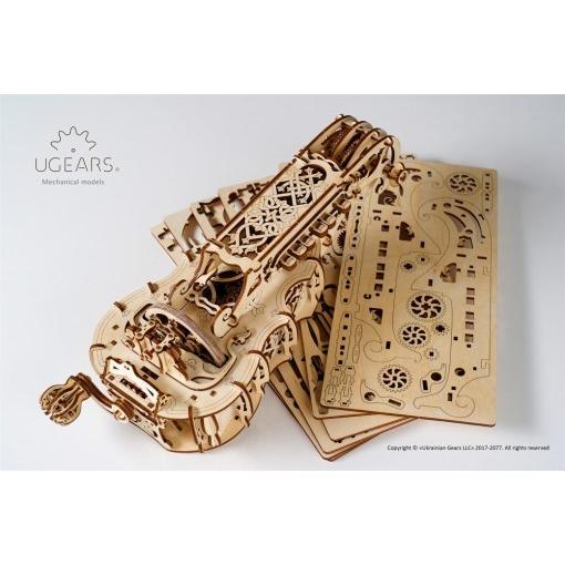 3dパズル UGEARS 木製 ハーディーガーディー  DIY パズル おもちゃ 知育 工作キット ユーギアーズ パズル 子供 父の日 プレゼント ギフト 60代 70代 80代の画像