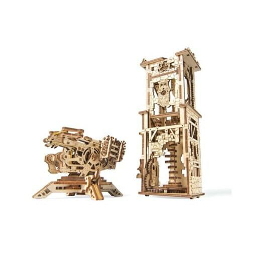 Ugears アークバリスタと攻城塔 70048  Archballista Tower 木のおもちゃ 3D立体 パズル 知育 ウッドパズル  工作キット｜grace-deco
