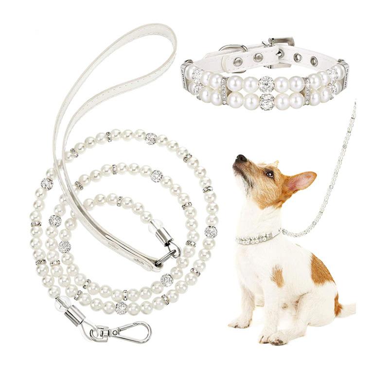 犬 首輪 犬用首輪 猫用首輪 パール2連 パール ホワイト ブラック ペットジュエリー ペット用首輪 ラインストーン スワロフスキー キラキラ おしゃれ 可愛い Pe Grace Yahoo 店 通販 Yahoo ショッピング