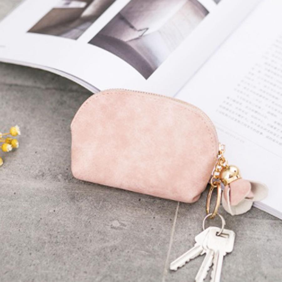 ミニポーチ 花チャーム ストラップ ／ピンク／レディース コスメポーチ
