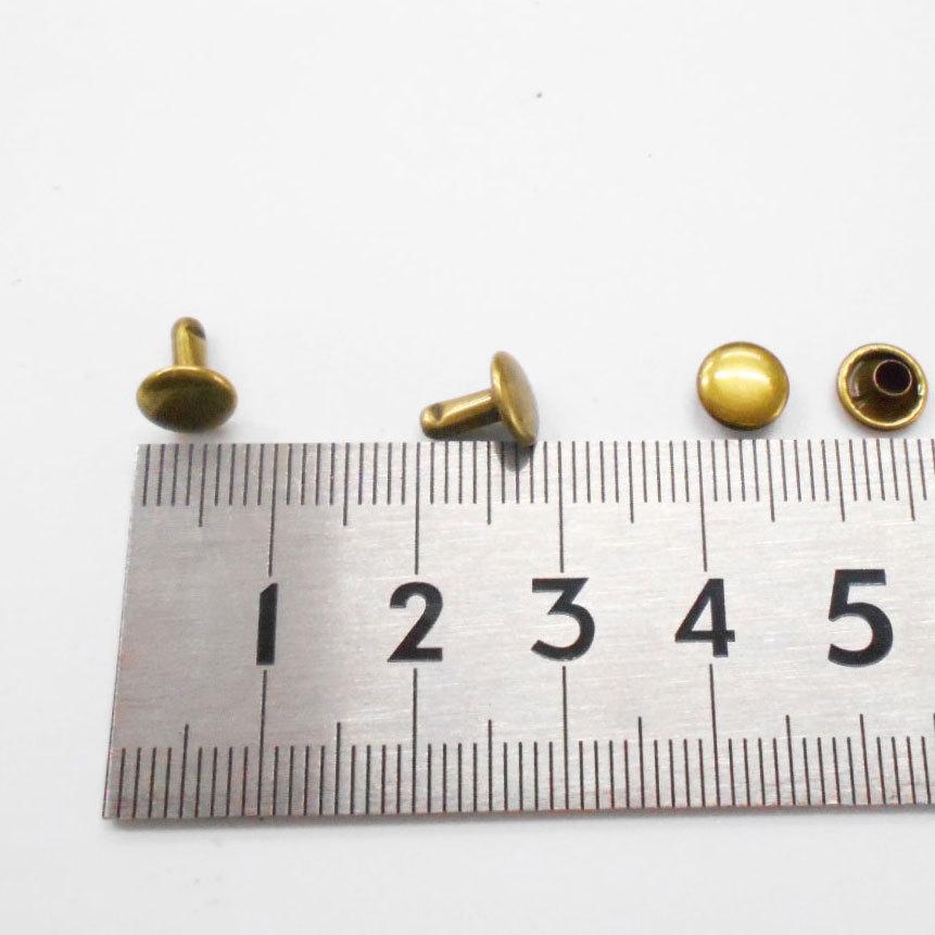 レザークラフト カシメ 金具 両面 頭7mm  足7mm 50組 ／アンティーク／手芸 キット パーツ 革 材料 かしめ｜grace-sp｜02