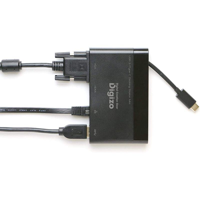 欠品カラー再入荷！ プリンストン USB Type-C対応ドッキングステーションミニ VGA/HDMI/LAN/USB3.0 TypeA各1ポート搭載 4K対応