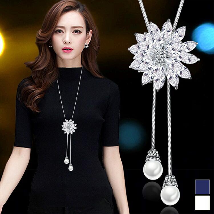 ロングネックレス レディース アクセサリー ウェディング パーティー 結婚式 二次会 謝恩会 卒業式 入学式 お呼ばれ 真珠 他と被らない Acs39 Acs39 ライバルはデパートgracefulsmile 通販 Yahoo ショッピング