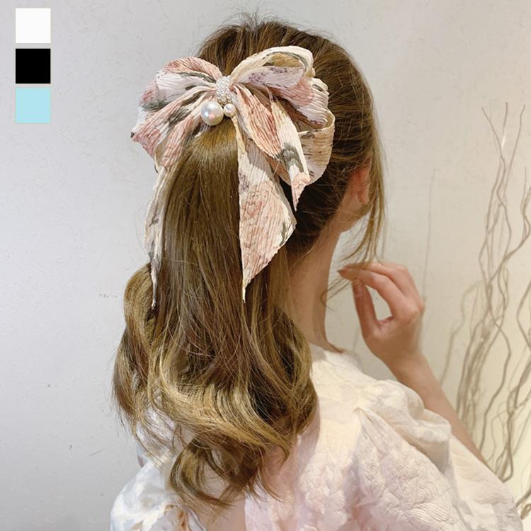 バレッタ アクセサリー ジュエリー アクセ ヘアアクセサリー ヘアアクセ ヘアアレンジ バレッタ リボン パール 花柄 大きめ ブラック ブルー ホワイト Acw57 Acw57 ライバルはデパートgracefulsmile 通販 Yahoo ショッピング