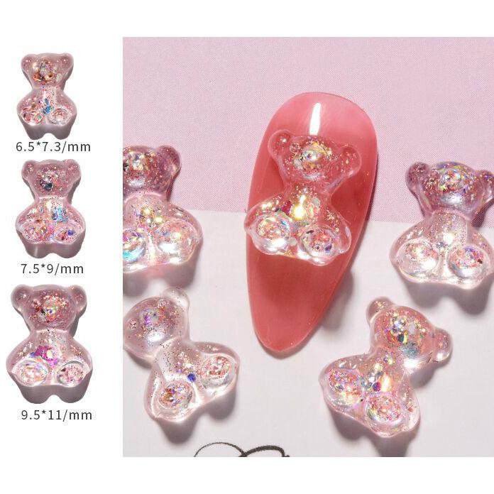 ネイルジュエリー ネイルパーツ ビジュー デコパーツ セット 福袋 クマ くま テディベア クリア キュート ピンク ブルー オーロラ Aea62 Aea62 ライバルはデパートgracefulsmile 通販 Yahoo ショッピング
