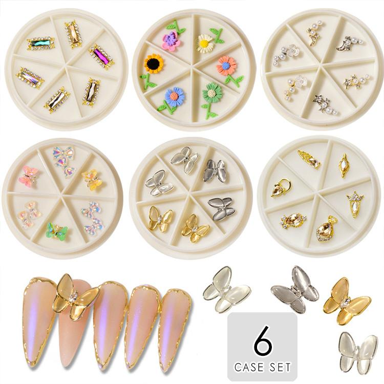 ネイルジュエリー ネイルパーツ ビジュー デコパーツ セット 福袋 花 フラワー ひまわり 薔薇 バラ 蝶 グリーン シルバー Aea71 Aea71 ライバルはデパートgracefulsmile 通販 Yahoo ショッピング