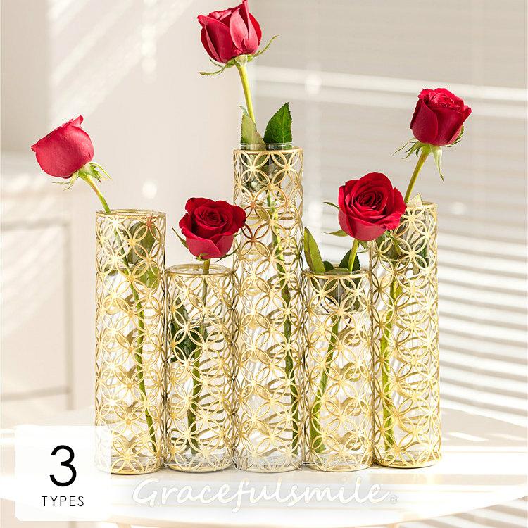 海外で買 花瓶 3タイプあり 一輪挿し フローラ フラワーベース オブジェ 置物 飾り 北欧 おしゃれ インテリア 小物 モダン 贈答品 寝室 玄関 リビング ゴールド Aob42 売り値下げ Lerucherentreterreetmer Fr