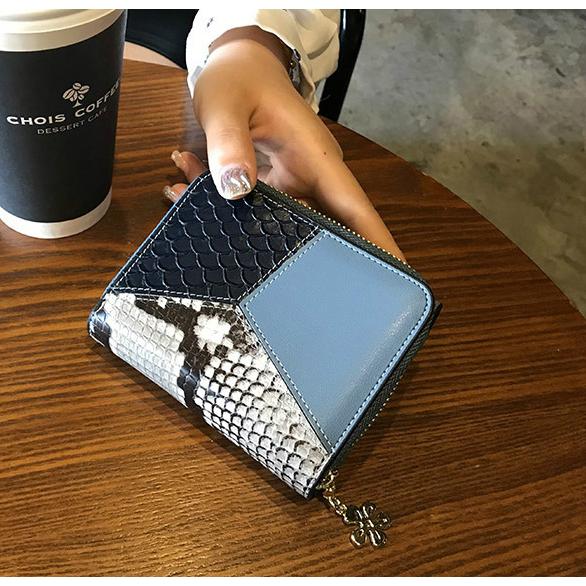 ミニ財布 財布 本革 小銭入れ レディース財布 クレジットカードケース カードケース 大容量 カード入れ スリム 薄型 小銭入れ お出かけ Bac24 スリム Bac24 折り畳み財布 ライバルはデパートgracefulsmile ブルー