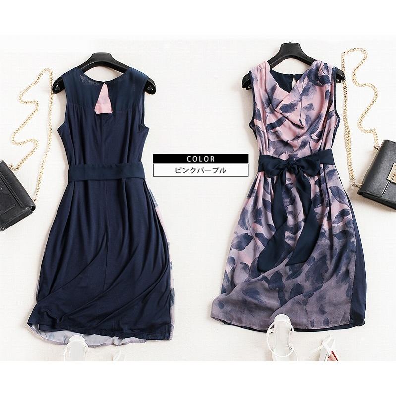 ワンピース レディース 花柄 紫 シフォンワンピース お呼ばれ 同窓会 授業参観 保育参観 体型カバー 結婚式 パーティードレス 大きいサイズ Ll Xl 3l Cag52 Cag52 ライバルはデパートgracefulsmile 通販 Yahoo ショッピング