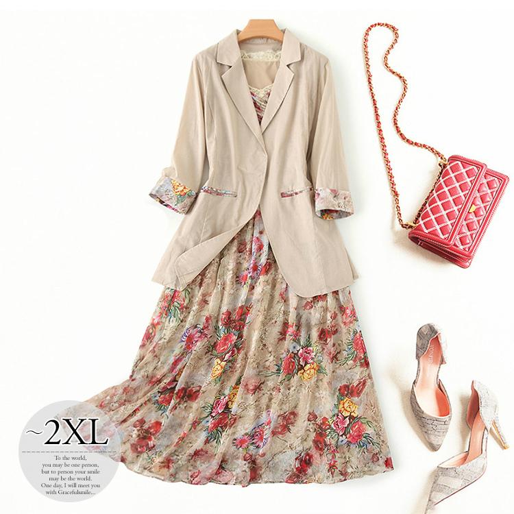 待望の再販 ワンピーススーツ セットアップ 花柄 総柄 ヌーディー 大人可愛い フェミニン シンプル ベージュデート お洒落 レディース ナチュラル お出かけ 母親 Cix19 Cix19 ライバルはデパートgracefulsmile 通販 Yahoo ショッピング Finalsale対象商品30