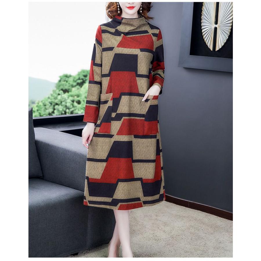 春物がお買い得 週末限定sale ワンピース オフィスカジュアル ビジネス ロングワンピース カラフル モダン ハーフハイカラー 大きいサイズ 楽ちん 大人 ミセス デート Cke62 Sale 送料無料 Kpiss Fm