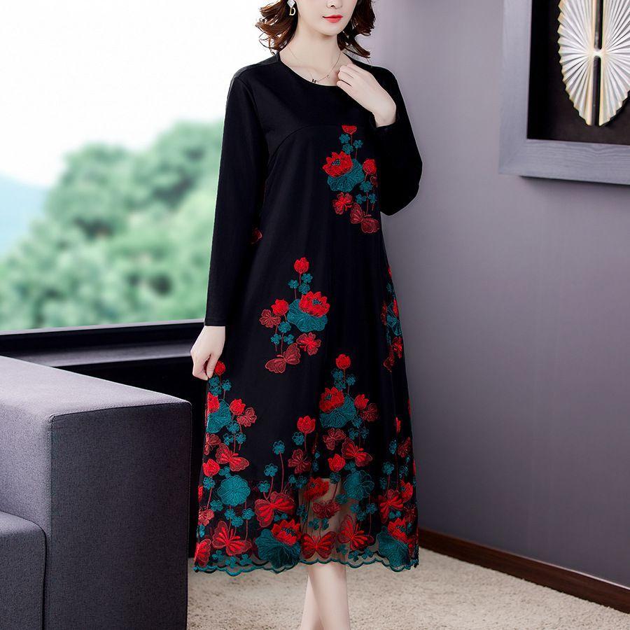リアルサープラス ワンピース 丸首 花柄 蝶 膝下丈 ブラック 刺繍 ロマンティック ふんわり 大人カジュアル フェミニン 大胆 発表会 パーティー 美脚 Cki33 Cki33 ライバルはデパートgracefulsmile 通販 Yahoo ショッピング 激安特価 Globeedconsultancy Com