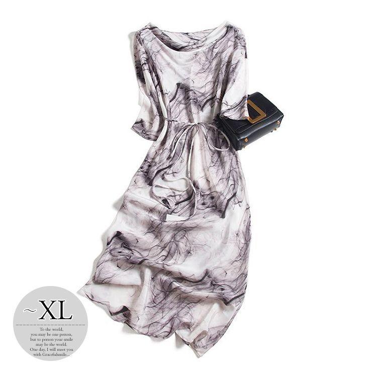格安 ワンピース シルク とろみ ウエストリボン 総柄プリント クラシカル ふんわり ストリート お出かけファッション 大人 休日 ドライブ 可愛い Cmb65 Cmb65 ライバルはデパートgracefulsmile 通販 Yahoo ショッピング コンビニ受取対応商品