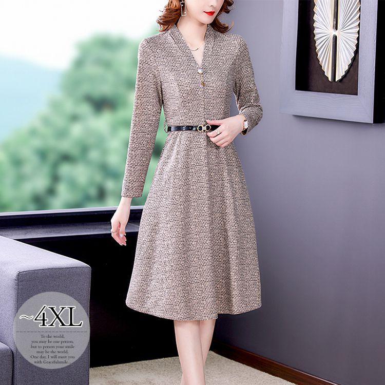 人気商品ランキング 大人女性のきれいめベーシック Size交換送料一部当店負担 ワンピース 休日スタイル Cob46 休日 ドライブ クール ガーリー デート オフィスカジュアル ポケット パール 膝丈ワンピース ウエストマーク Vネック 長袖 ワンピース チュニック