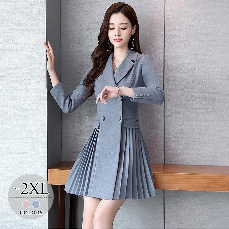 ワンピーススーツ 襟付き Vネック スーツ Aライン 短め ボタン キュート 細見え プリーツスカート 清楚 入学式 きれいめ 懇談会 Eie02 Eie02 ライバルはデパートgracefulsmile 通販 Yahoo ショッピング