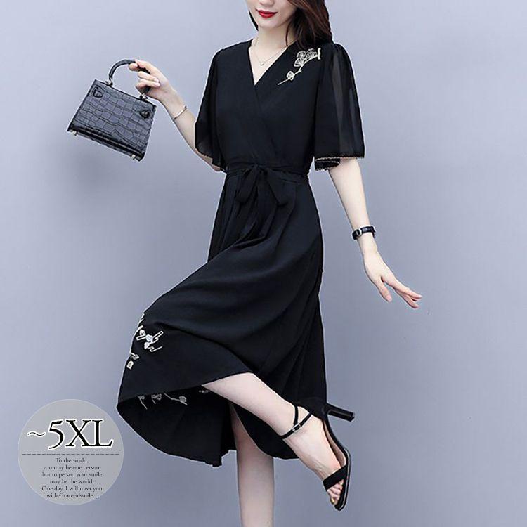 スプリングフェア ドレス ワンピース 袖ゆったり ウエストリボン カシュクール 大きい 和モダン キレイ目 ステージ 二次会 入学式 舞台 トレンドファッション 上品 Eio28 Eio28 ライバルはデパートgracefulsmile 通販 Yahoo ショッピング 希少 Newmatic Ae