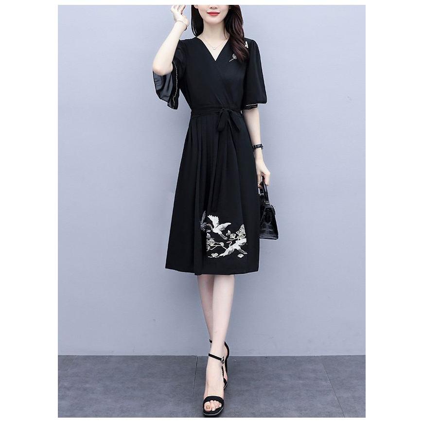 スプリングフェア ドレス ワンピース 袖ゆったり ウエストリボン カシュクール 大きい 和モダン キレイ目 ステージ 二次会 入学式 舞台 トレンドファッション 上品 Eio28 Eio28 ライバルはデパートgracefulsmile 通販 Yahoo ショッピング 希少 Newmatic Ae