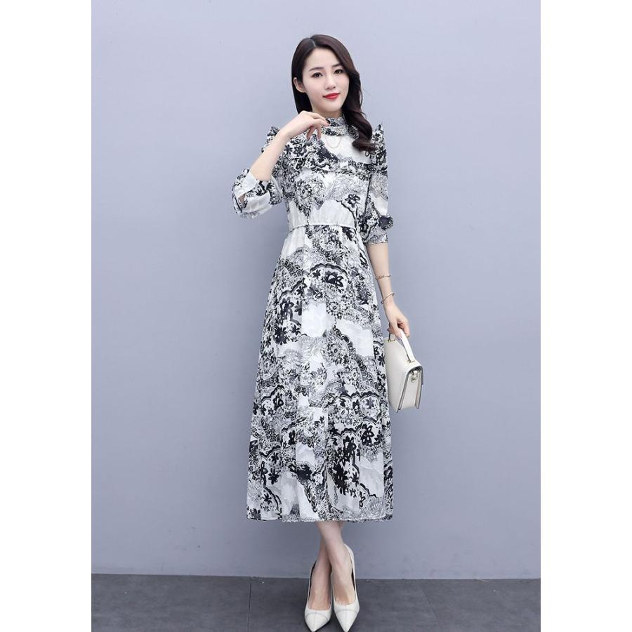 超激安 ワンピース プリント柄 Aライン ウエストシェイプ 袖ボタン セレブスタイル 大人 美人 ミセス 女子会 女子旅 ドライブ お出かけファッション 定番 Eis78 人気再入荷 Kpiss Fm
