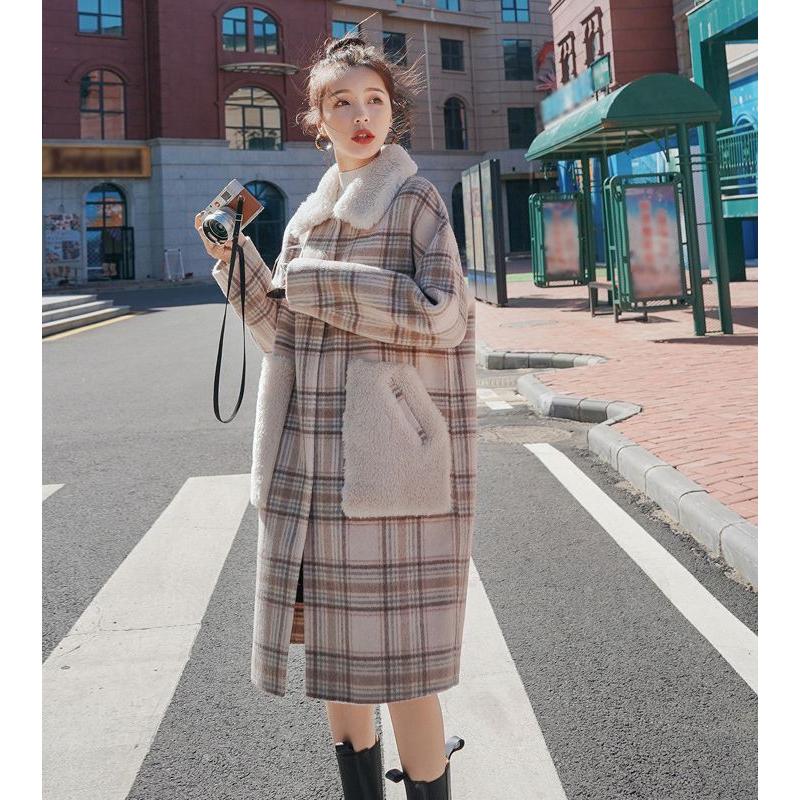 人気の新作 ポケット フロントボタン 襟付き チェック柄 アウター コート ウール ママ 女子旅 Eks80 定番 ストリート 大人可愛い 上品 キレイ目 リゾート 母親 お出かけファッション ドライブ お出かけ ガーリー ママスタイル 休日スタイル かわいい 休日 食事会 美人