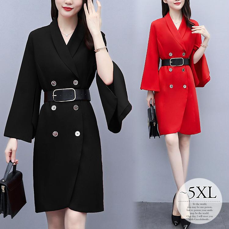 買い まし た ワンピース 長袖 Vネック ウエストマーク ボタン 個性的 モード モノトーン 上品 気品 エレガント お呼ばれ フォーマル レッド ブラック 休日 デート Eog24 処分特価 North Hydroguam Net